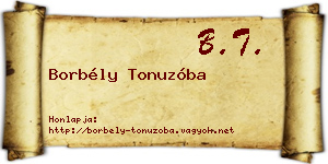 Borbély Tonuzóba névjegykártya